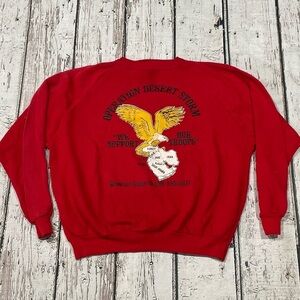 Vintage 90s Operation Desert Storm 1990s Crewneck Military Sweatshirt